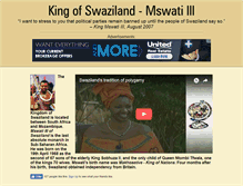 Tablet Screenshot of kingofswaziland.com